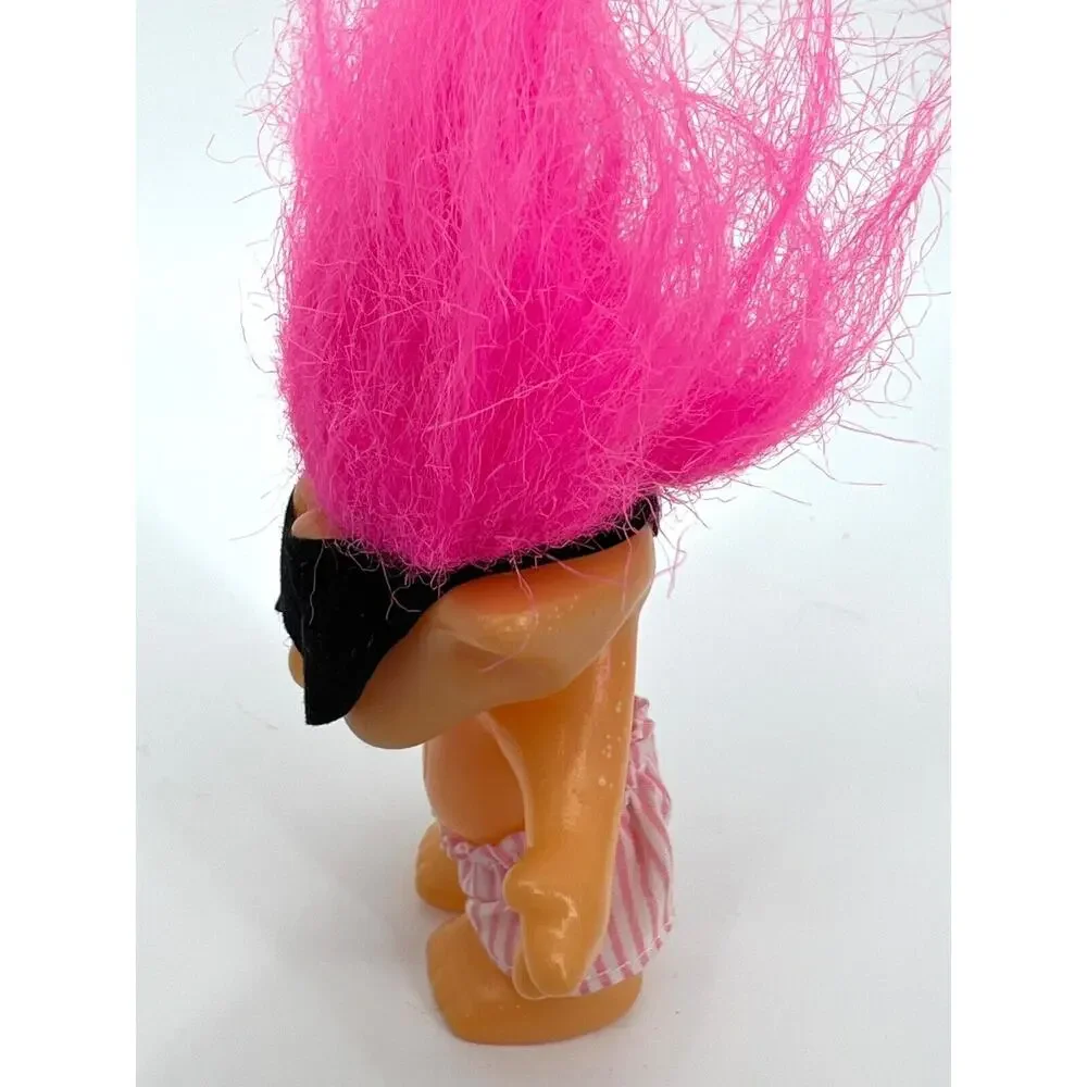 Vintage Korea Lucky Troll Doll Boxer Shorts Mask Pink Hair Brown Eyes